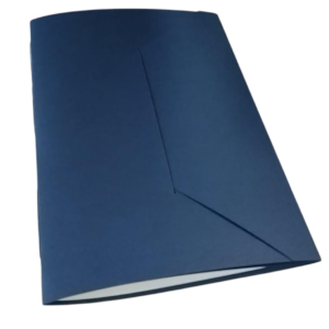 Carnet en carton bleu, reliure cousue main